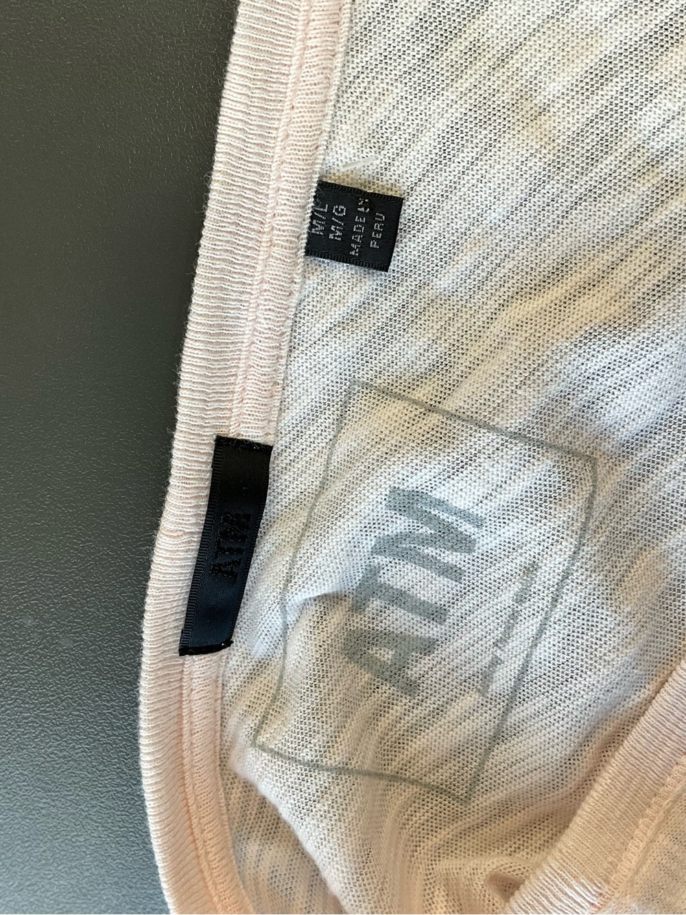 ATM Anthony Thomas Schoolboy Melillo Pale Pink Slub Crewneck Tee M - Picture 8 of 10